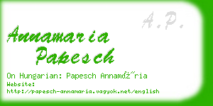 annamaria papesch business card